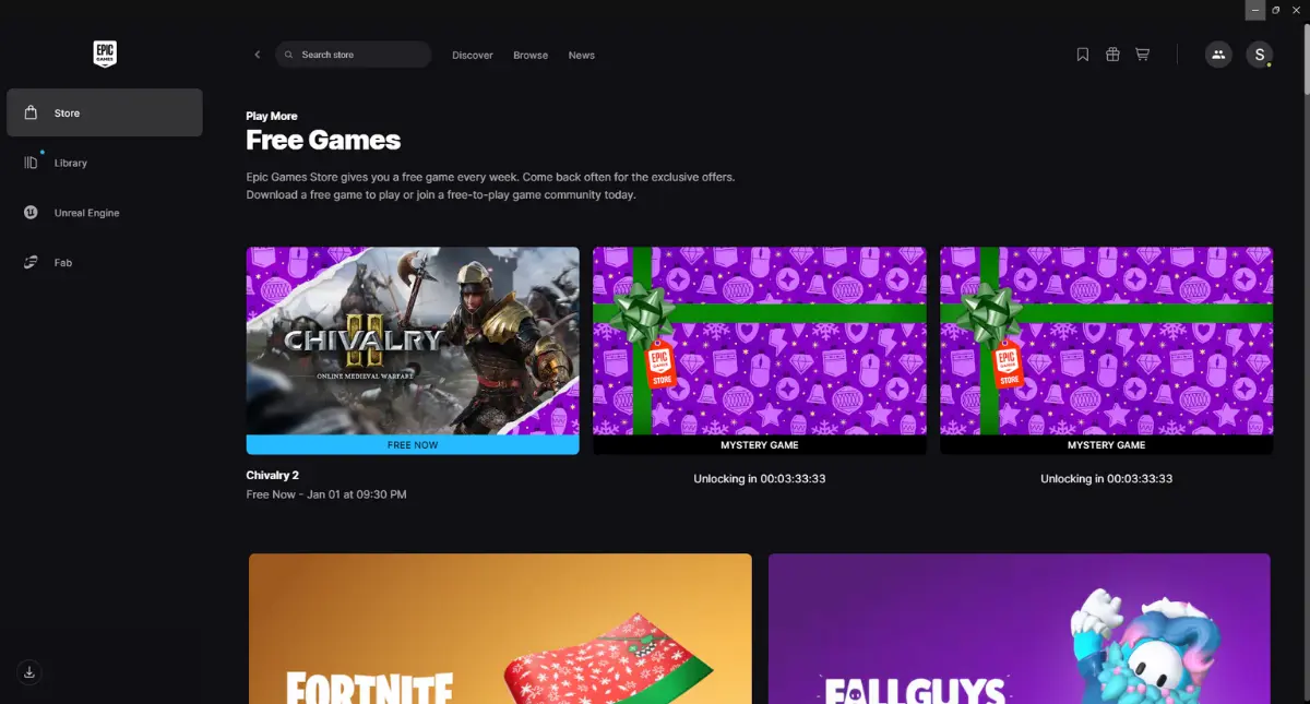 Epic Games Store Mystery Games Today: Two Massive Games Coming for Free (Jan 1, 2026) Image